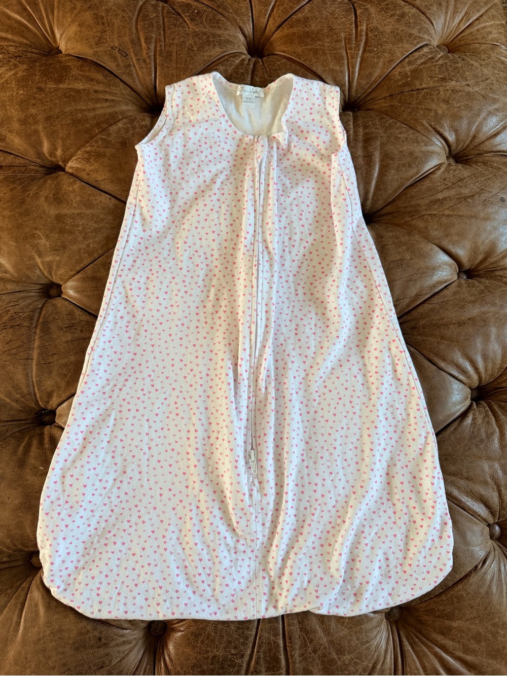 Kissy Kissy Pink Hearts Wearable Blanket Sleep Sack 3-6 Months Made in Peru